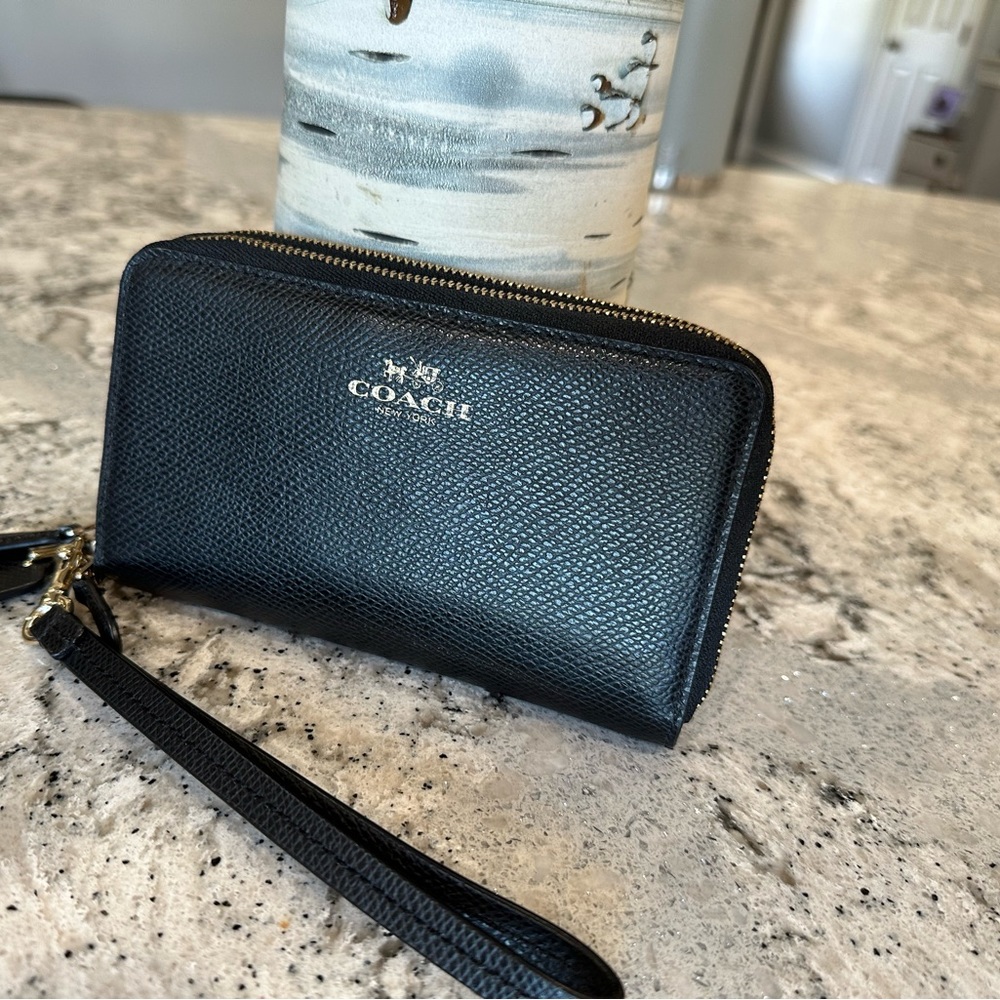 Coach leather two sided wallet